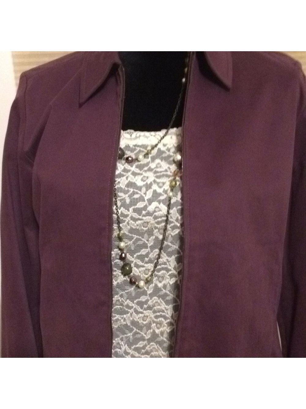 Tommy Bahama Maroon Plum Wine Utility Jacket Cotton